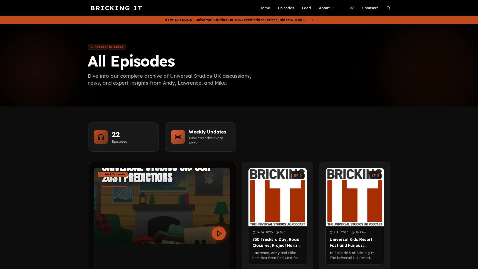 The Bricking It episode archive