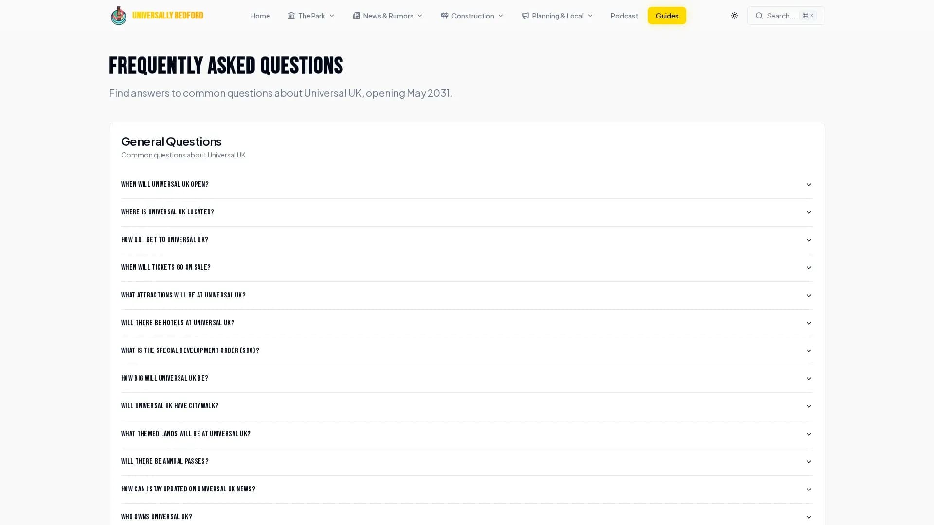 The frequently asked questions guide