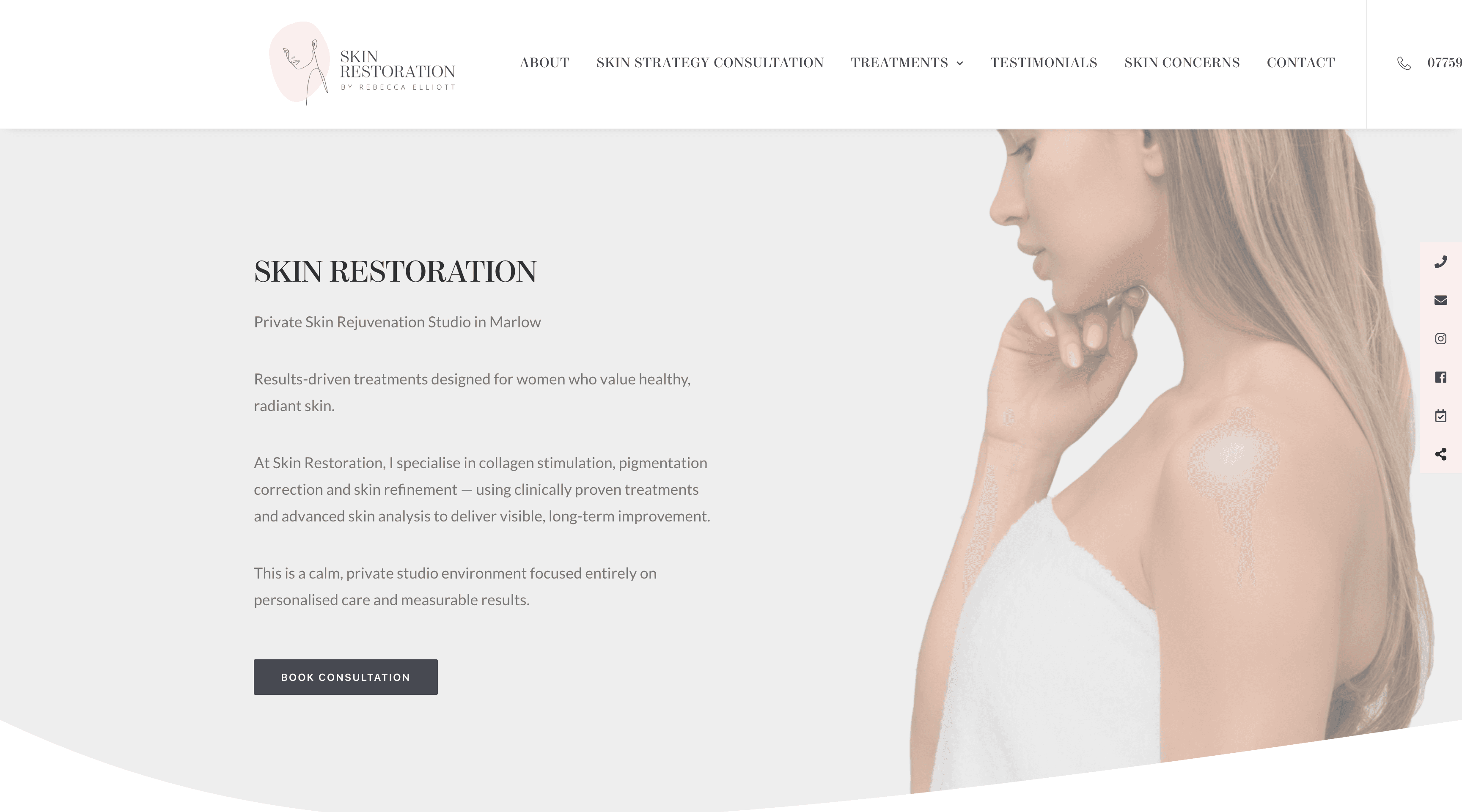 Skin Restoration Website
